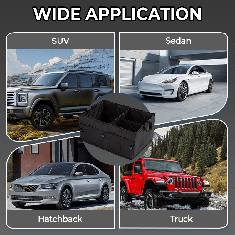 Caro Trunk Organizer | Large - Capacity, Collapsible Design for SUV - Hartwella