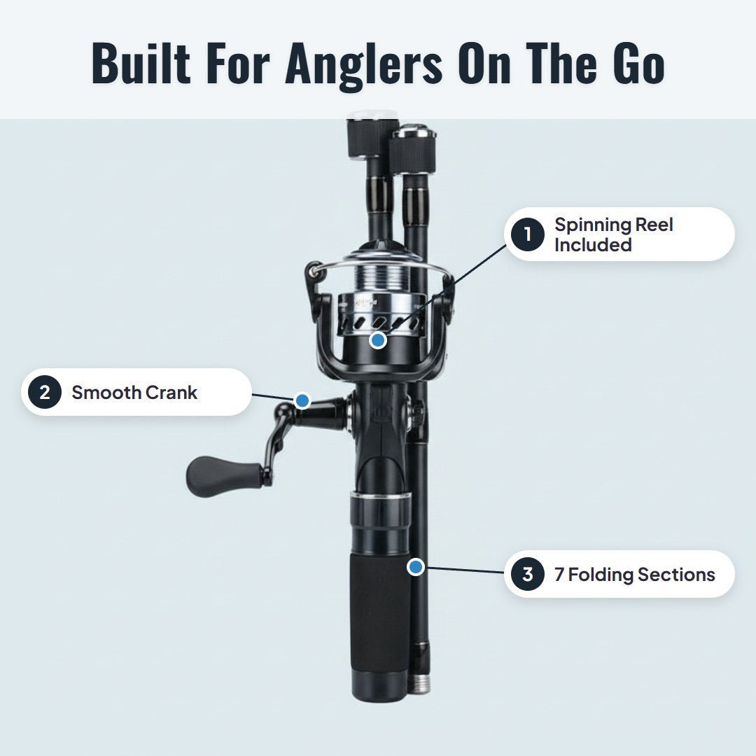 Castro™ Foldable Telescopic Fishing Rod - Hartwella