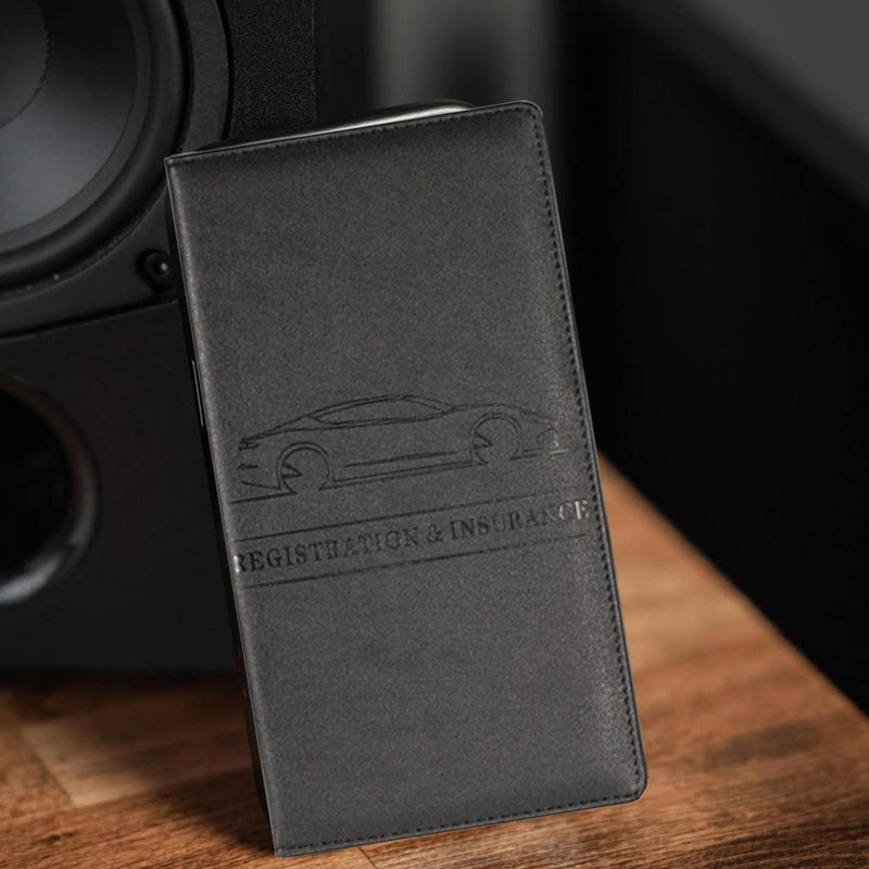 Cavo Auto Registration Holder | Magnetic Closure, Durable PU Material - Hartwella