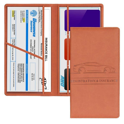 Cavo Auto Registration Holder | Magnetic Closure, Durable PU Material - Hartwella