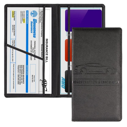 Cavo Auto Registration Holder | Magnetic Closure, Durable PU Material - Hartwella