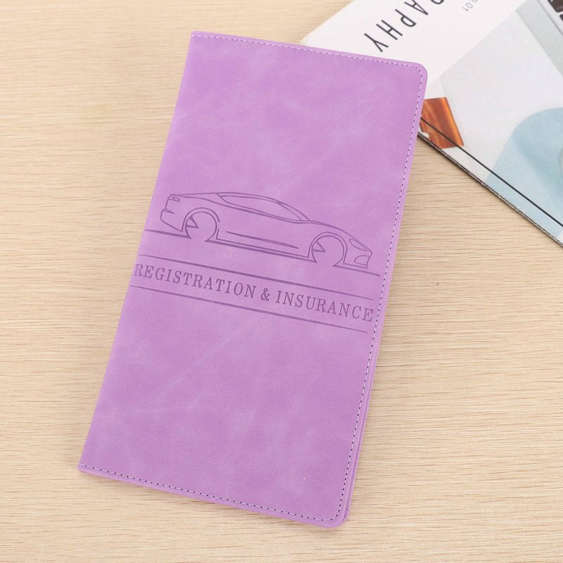 Cavo Auto Registration Holder | Magnetic Closure, Durable PU Material - Hartwella
