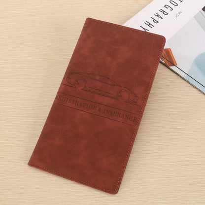 Cavo Auto Registration Holder | Magnetic Closure, Durable PU Material - Hartwella