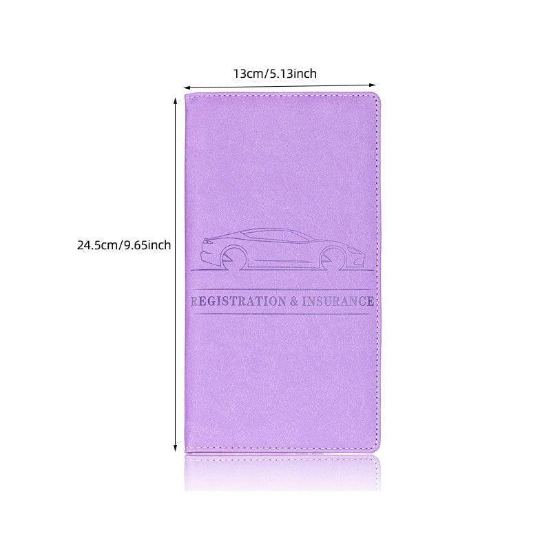 Cavo Auto Registration Holder | Magnetic Closure, Durable PU Material - Hartwella