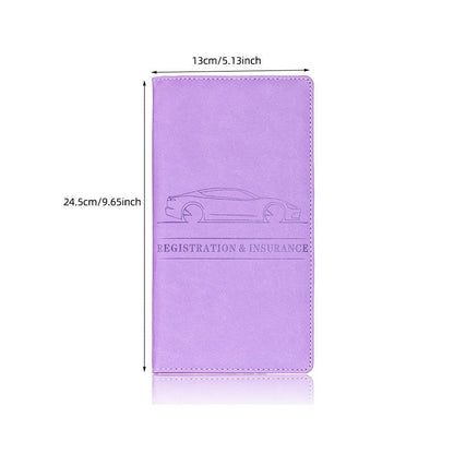 Cavo Auto Registration Holder | Magnetic Closure, Durable PU Material - Hartwella