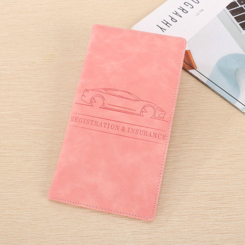 Cavo Auto Registration Holder | Magnetic Closure, Durable PU Material - Hartwella