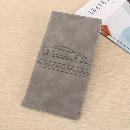 Cavo Auto Registration Holder | Magnetic Closure, Durable PU Material - Hartwella