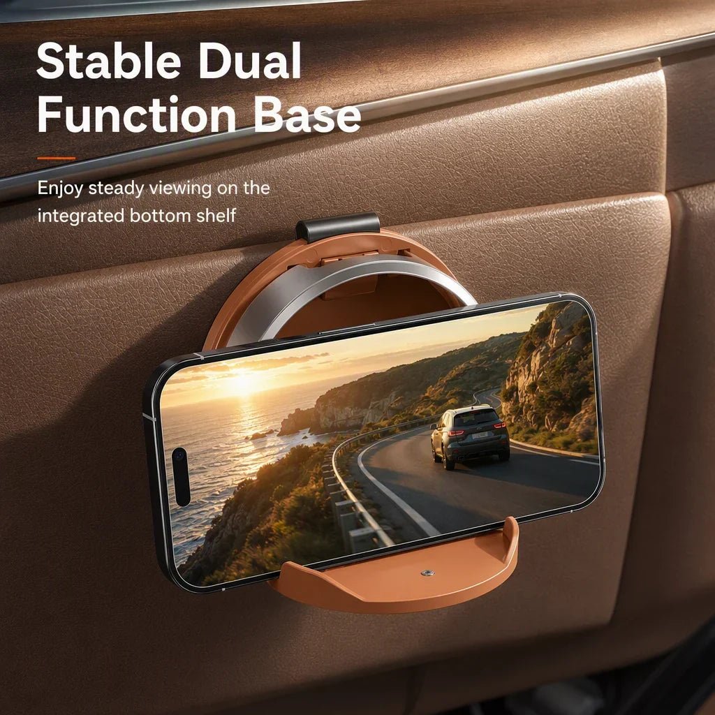 Cavo Car Cup Holder | Foldable, Premium Faux Leather, Clip-On Design - Hartwella