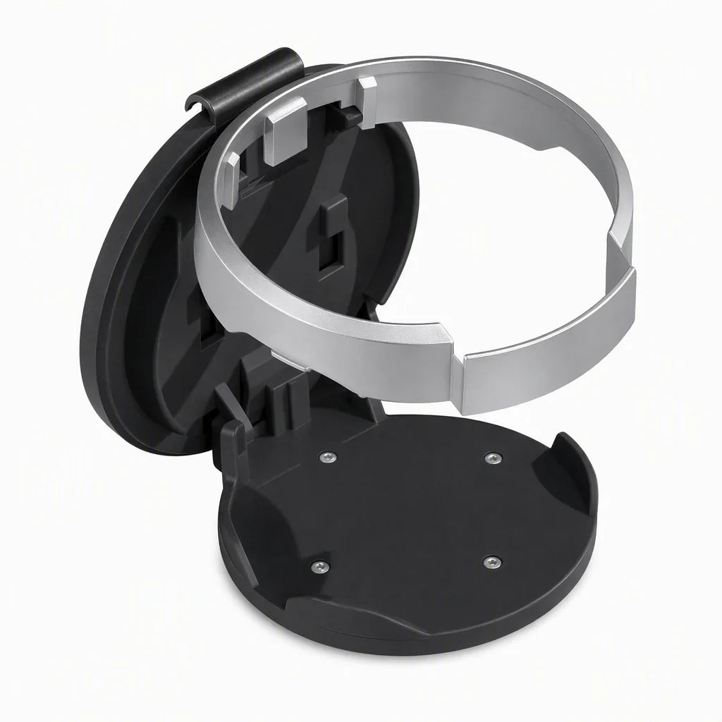 Cavo Car Cup Holder | Foldable, Premium Faux Leather, Clip-On Design - Hartwella