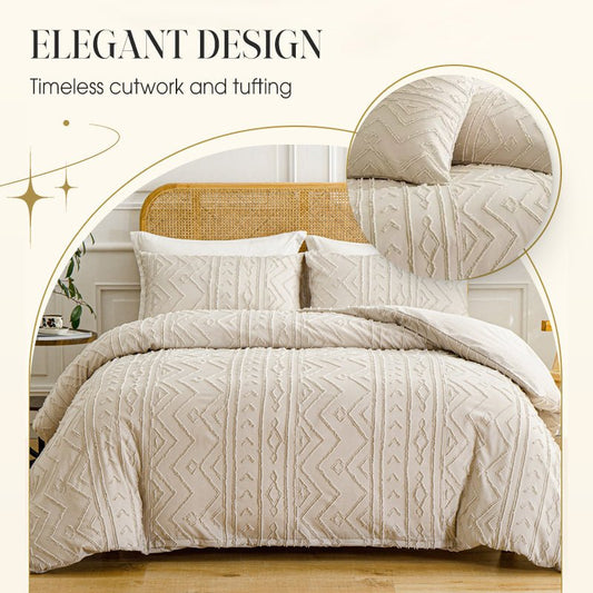 Celestial Bedding Set | Elegant Cutwork Design - Hartwella