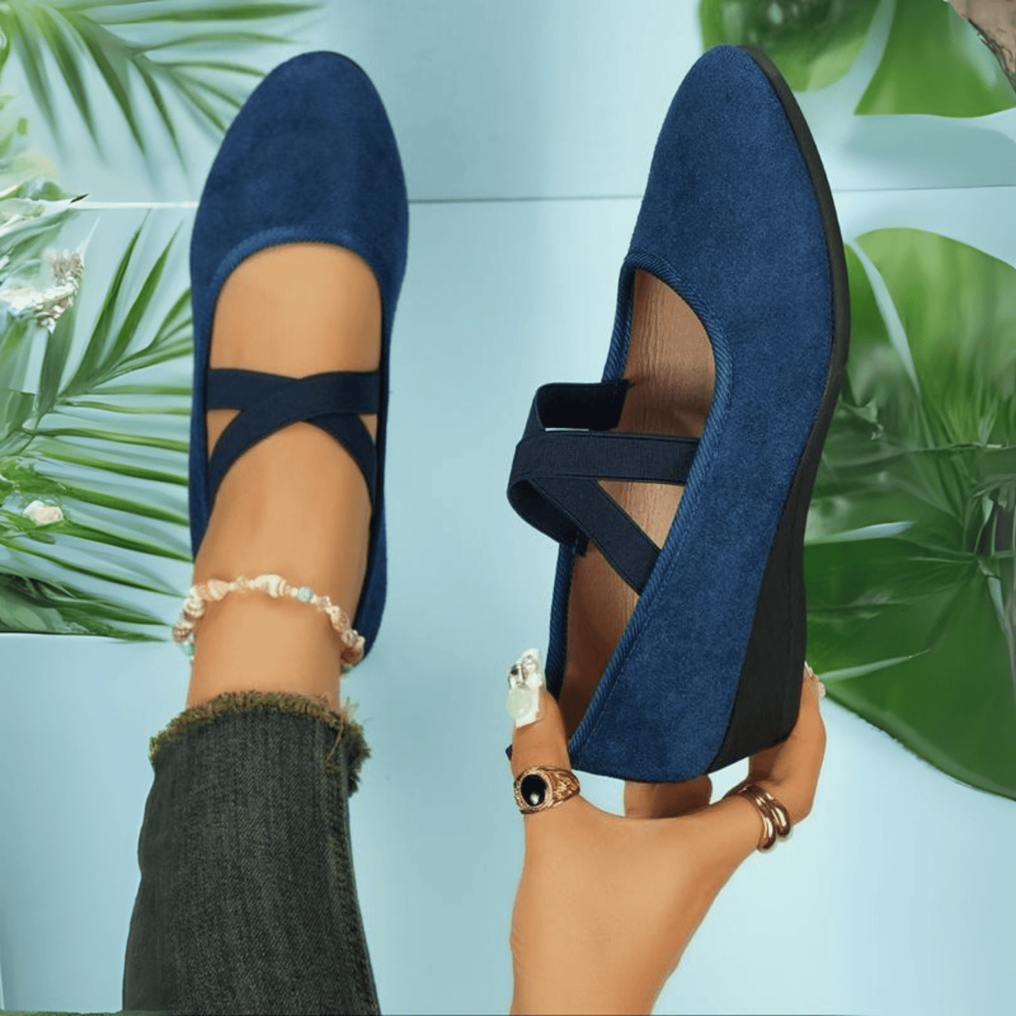 Celine Wedge Ballerina Shoes | Elegant Casual Design - Hartwella