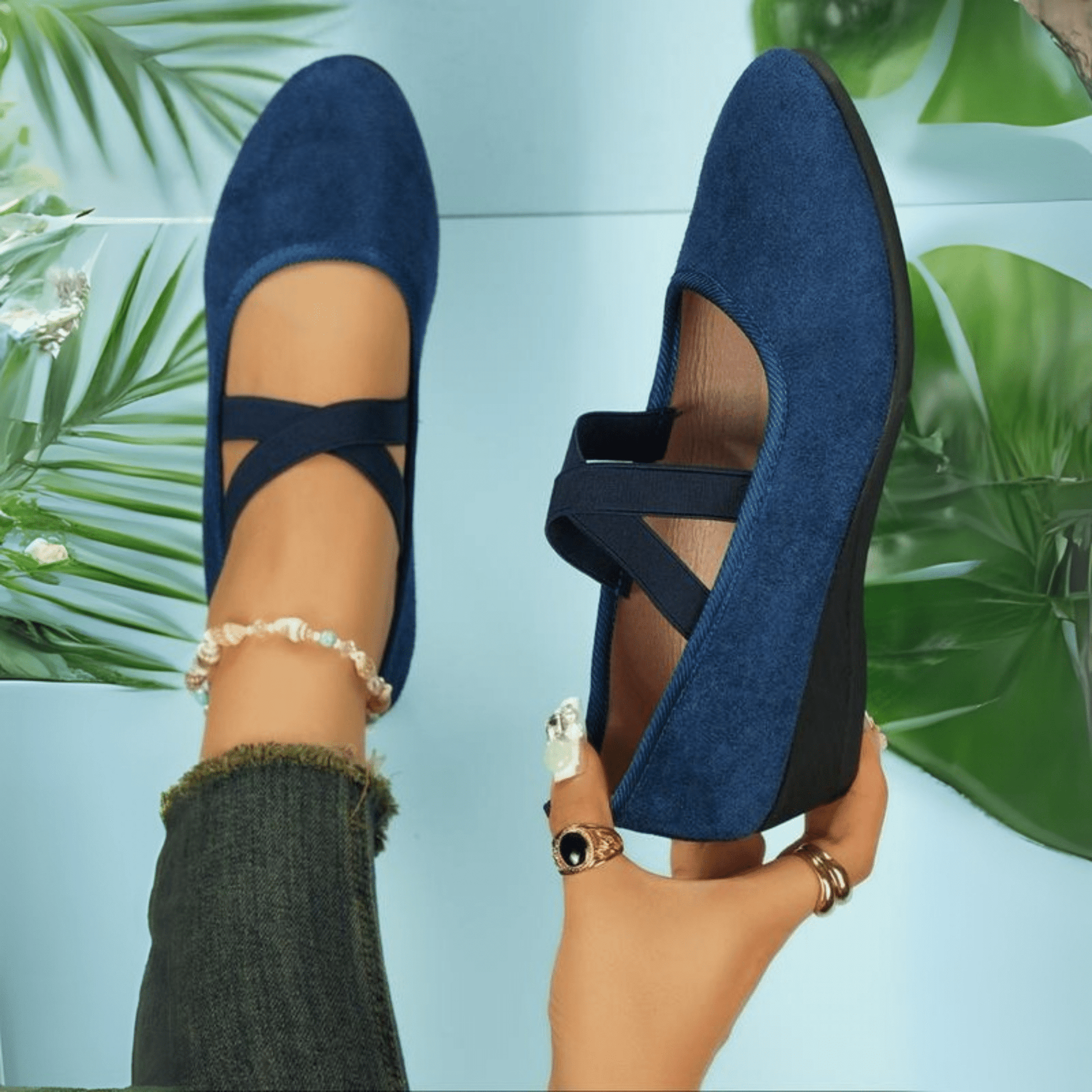 Celine Wedge Ballerina Shoes | Elegant Casual Design - Hartwella