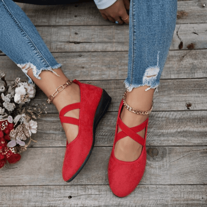 Celine Wedge Ballerina Shoes | Elegant Casual Design - Hartwella
