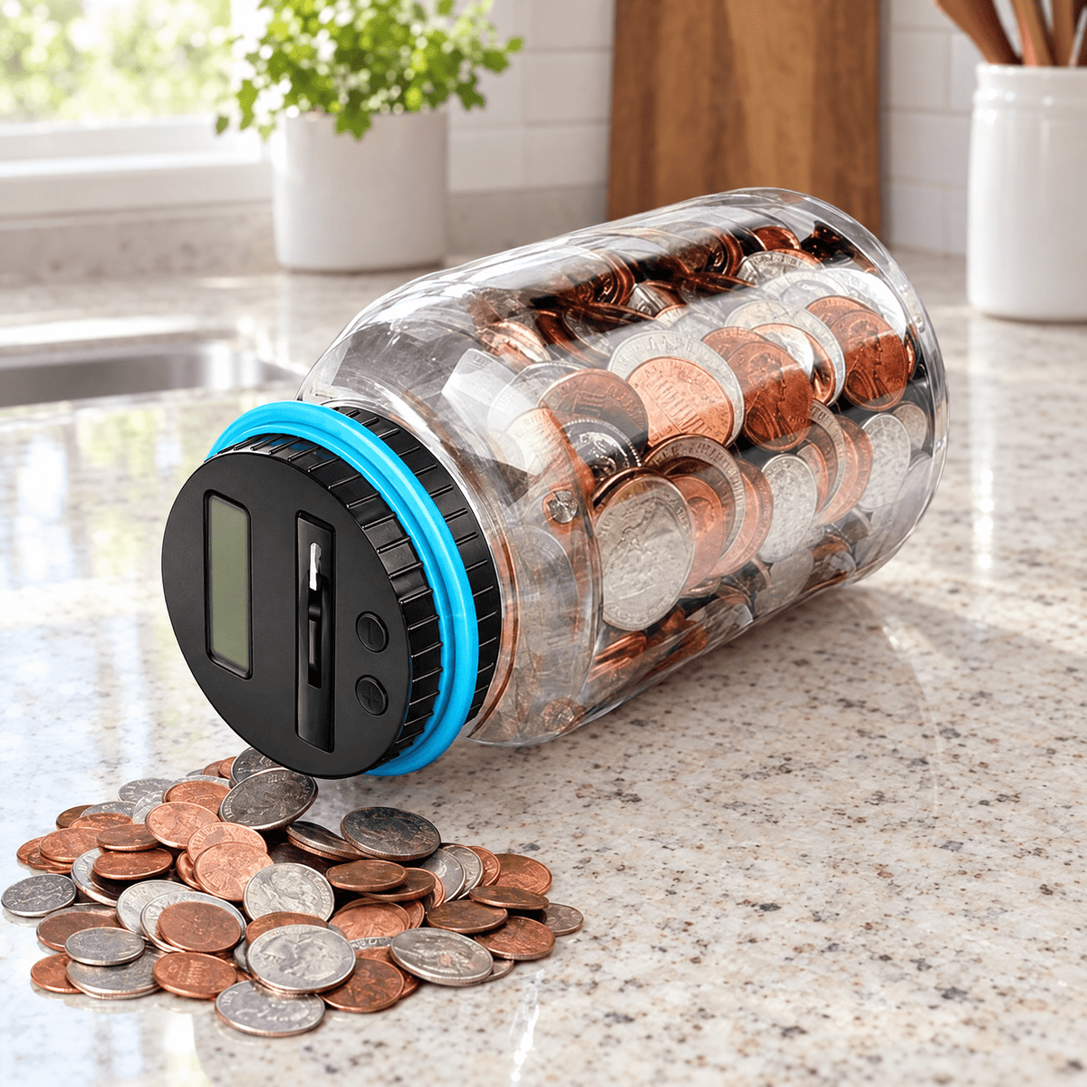 Centy™ Digital Coin Counting Money Jar - Hartwella