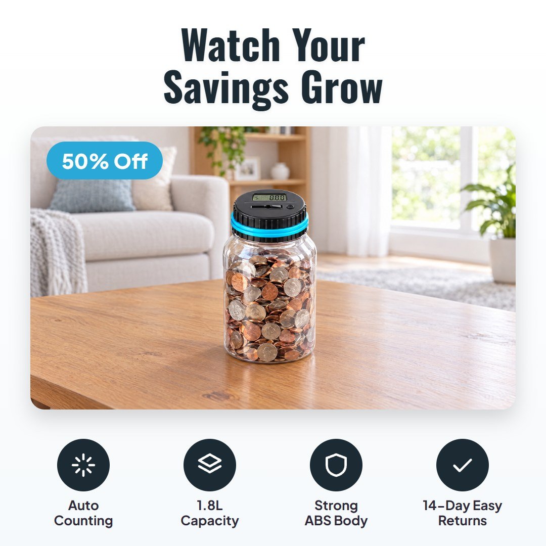 Centy™ Digital Coin Counting Money Jar