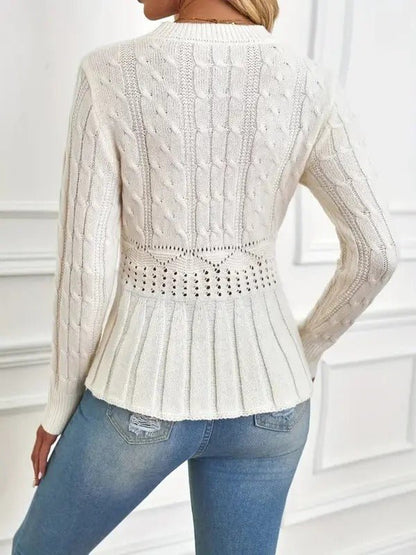 Chic Knit Top | Chunky Acrylic, Slim Fit Women's Top - Hartwella