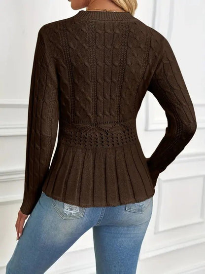 Chic Knit Top | Chunky Acrylic, Slim Fit Women's Top - Hartwella