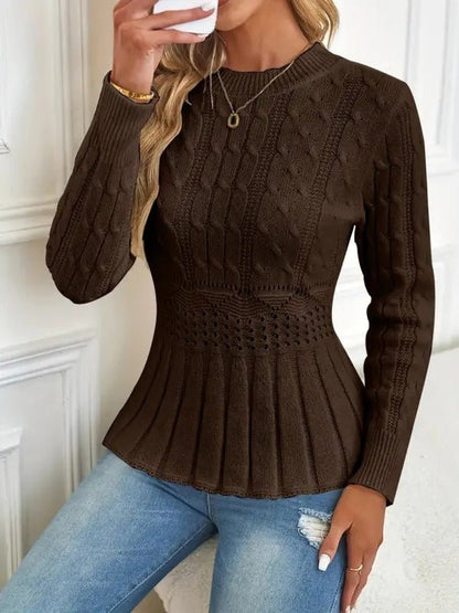 Chic Knit Top | Chunky Acrylic, Slim Fit Women's Top - Hartwella