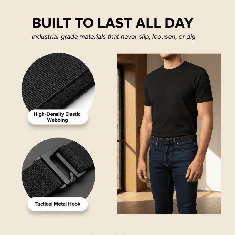 Cintova Comfort Belt | No-Buckle, Tactical Hook Design - Hartwella