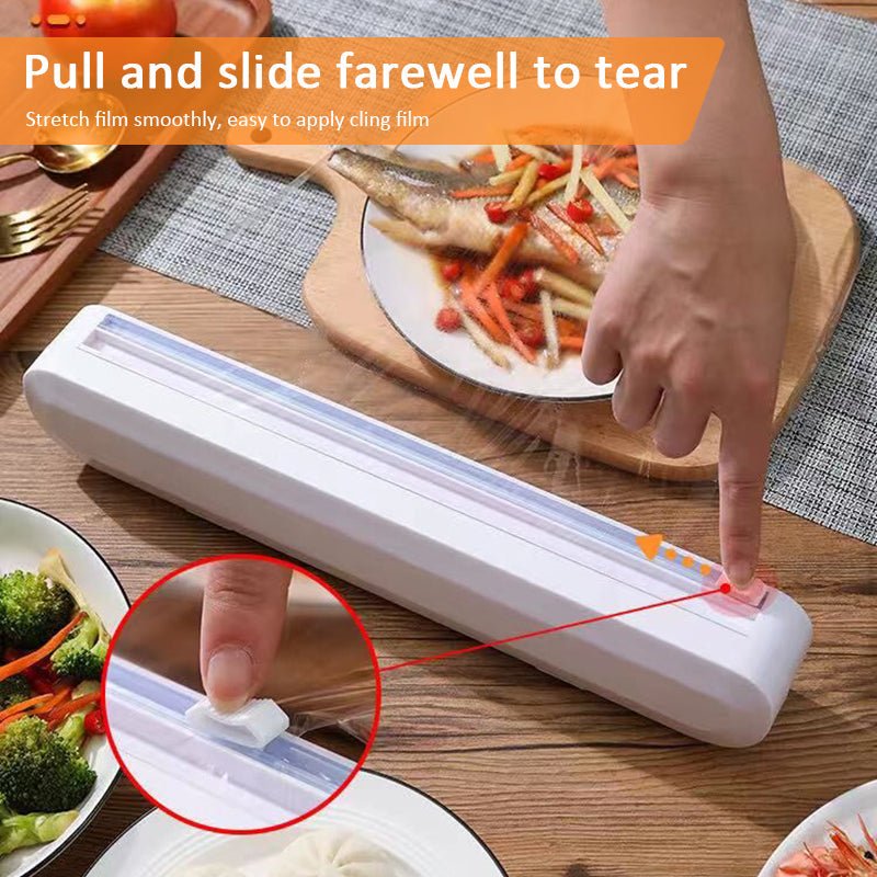 Clea Cutter | ABS Kitchen Dispenser, Effortless Cling Film Cutting - Hartwella