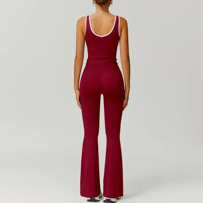 Cleo Activewear Set | Premium Stretch Fabric, Matching Workout Set in Pink - Hartwella
