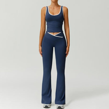 Cleo Activewear Set | Premium Stretch Fabric, Matching Workout Set in Pink - Hartwella
