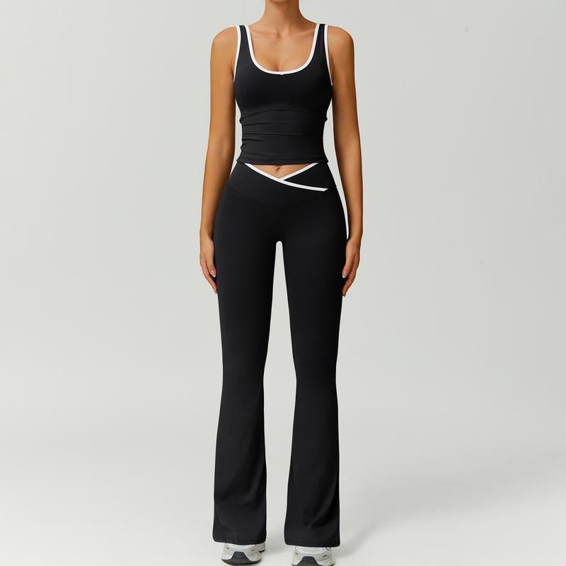 Cleo Activewear Set | Premium Stretch Fabric, Matching Workout Set in Pink - Hartwella