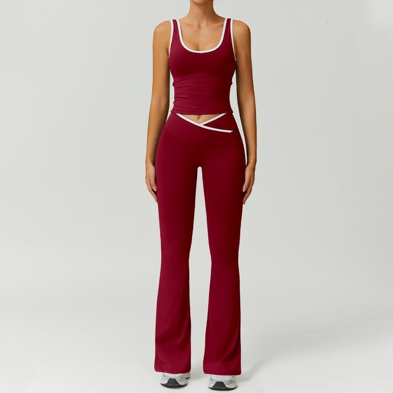 Cleo Activewear Set | Premium Stretch Fabric, Matching Workout Set in Pink - Hartwella