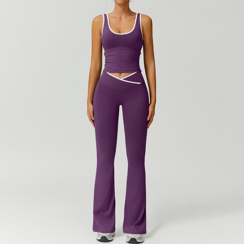 Cleo Activewear Set | Premium Stretch Fabric, Matching Workout Set in Pink - Hartwella