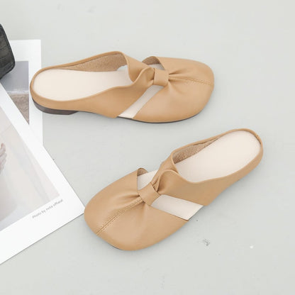 Cleo Black Mules | Comfortable PU Leather, Cut - Out Design - Hartwella