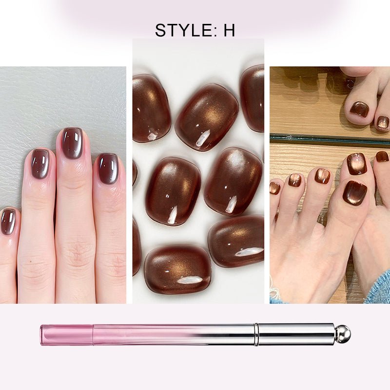 Cleo Cat Eye Nail Gel Pen | 6 - in - 1 Magnetic Formula - Hartwella