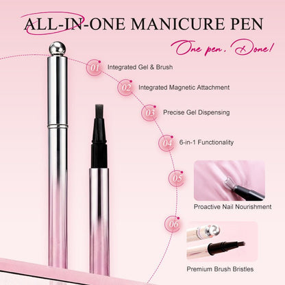 Cleo Cat Eye Nail Gel Pen | 6 - in - 1 Magnetic Formula - Hartwella