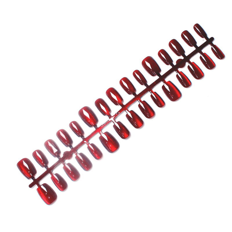 Cleo Cat Eye Press - On Nails Set | Magnetic Effect, 3 Sizes - Hartwella