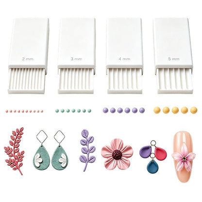 Cleo Clay Ball Maker Set | 3D Printed, Four Precision Sizes for Pottery and Polymer Clay Tools - Hartwella