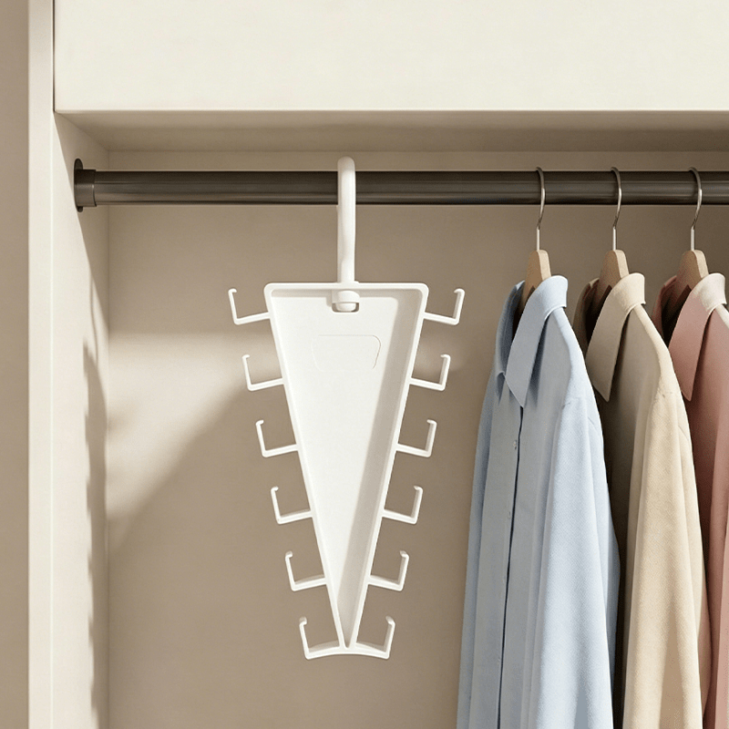 Cleo Closet Organizer | V-Shaped, Durable ABS with Double-Sided Hooks - Hartwella