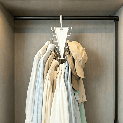 Cleo Closet Organizer | V-Shaped, Durable ABS with Double-Sided Hooks - Hartwella