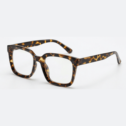Cleo Reading Glasses for Women | Oversized Tortoiseshell, Blue Light Blocking - Hartwella