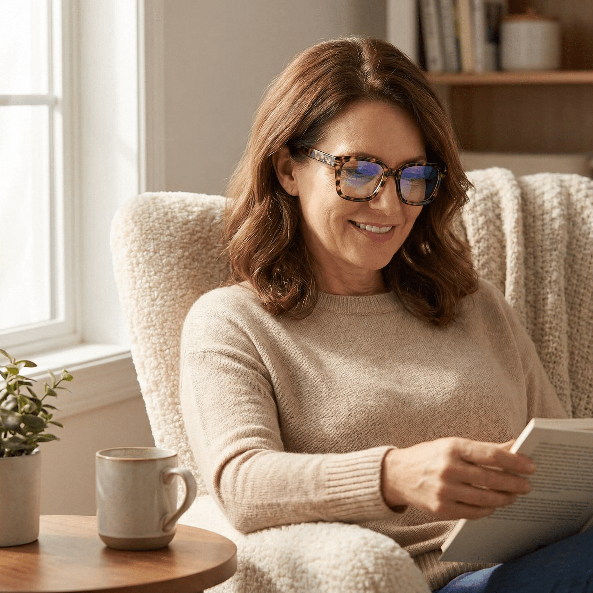 Cleo Reading Glasses for Women | Oversized Tortoiseshell, Blue Light Blocking - Hartwella