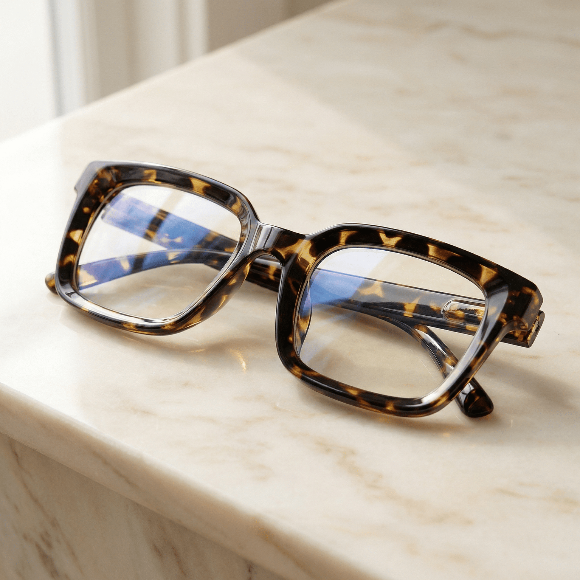 Cleo Reading Glasses for Women | Oversized Tortoiseshell, Blue Light Blocking - Hartwella