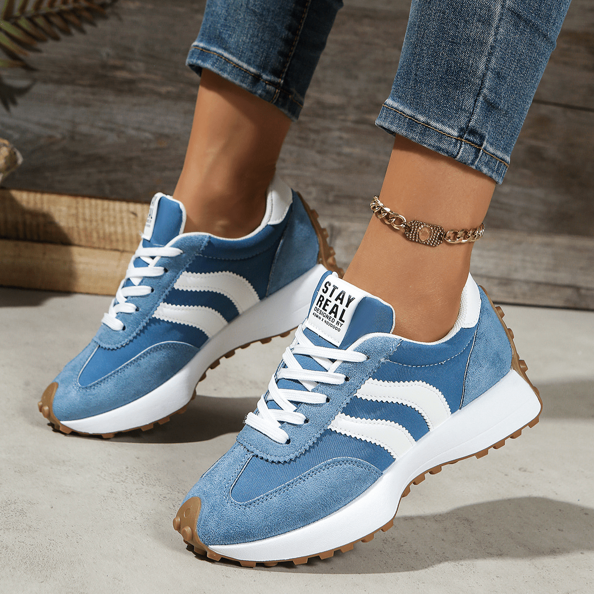Cleo Sneakers | Comfortable Suede-Textured Design, Anti-Slip Outsole - Hartwella