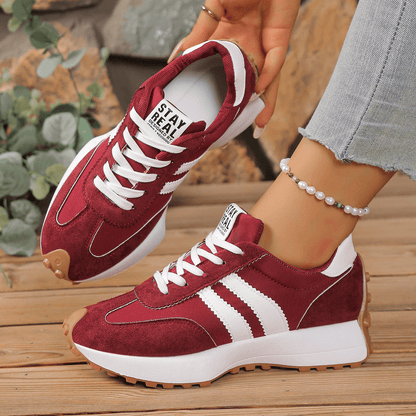 Cleo Sneakers | Comfortable Suede-Textured Design, Anti-Slip Outsole - Hartwella