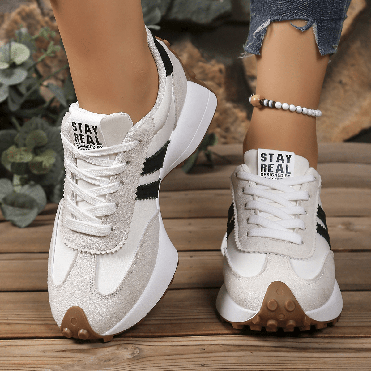 Cleo Sneakers | Comfortable Suede-Textured Design, Anti-Slip Outsole - Hartwella