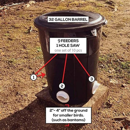 Clever Chicken Feeder | Weatherproof, Adjustable Poultry Feeder - Hartwella