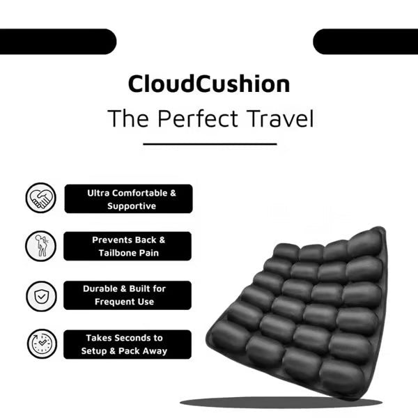 CloudEase Travel Cushion | Ultra Comfortable, Adjustable Support - Hartwella