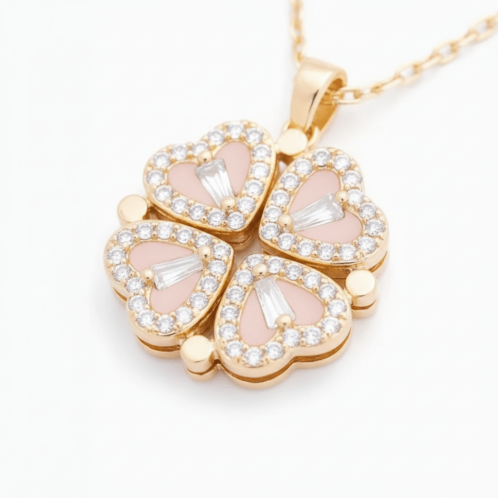 Cloverly™ Lucky Heart Clover Necklace - Hartwella
