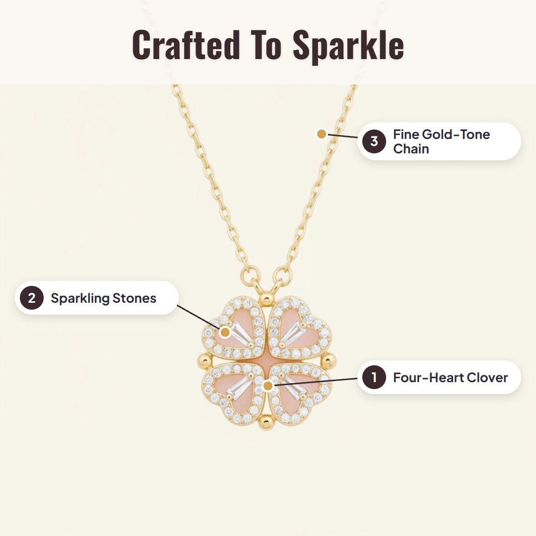 Cloverly™ Lucky Heart Clover Necklace