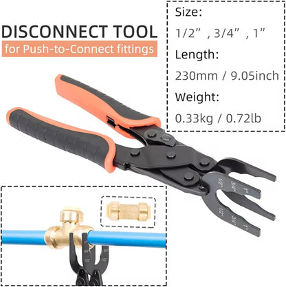 Clyro Disconnect Tong Tool | Multi-Size for PEX Pipe Fittings, Durable Metal - Hartwella