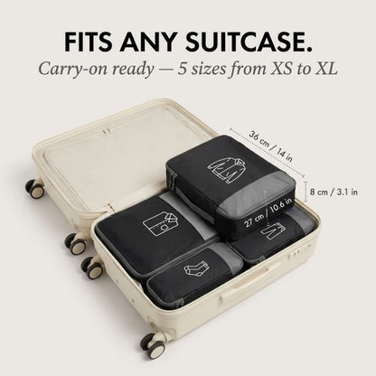 Cora Compression Packing Cubes Set | Dual - Zipper, Space - Saving - Hartwella