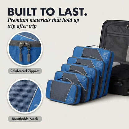 Cora Compression Packing Cubes Set | Dual - Zipper, Space - Saving - Hartwella
