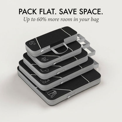 Cora Compression Packing Cubes Set | Dual - Zipper, Space - Saving - Hartwella